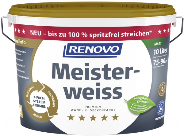 10 Liter Renovo Meisterweiss weiß