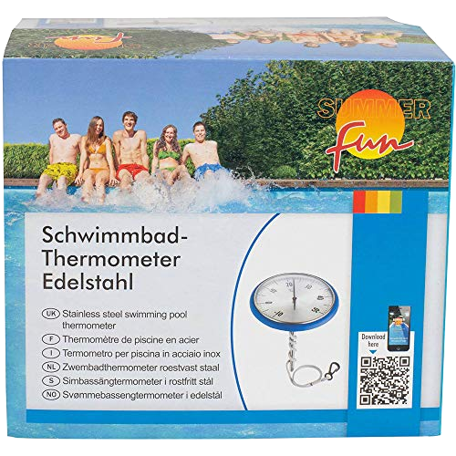 Summer Fun Schwimmthermometer Edelstahl