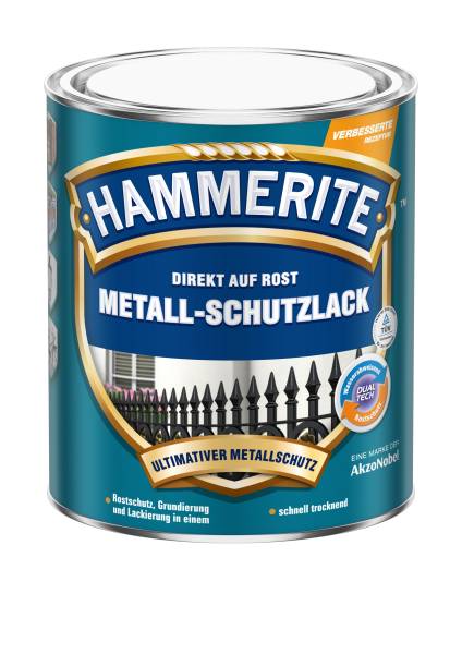 2x 750ml Hammerite Metallschutzlack matt schwarz