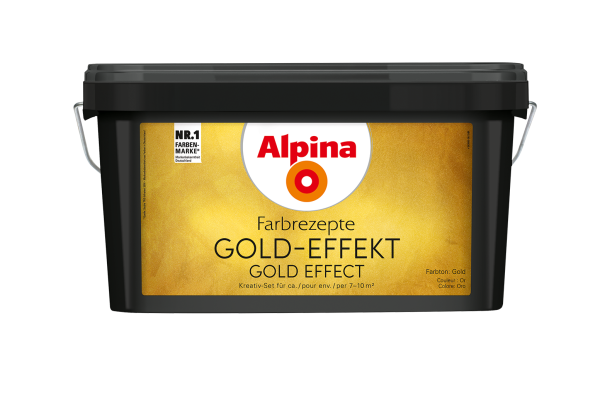 4L ALPINA Farbrezepte Gold-Effekt Set ca.7-10m²