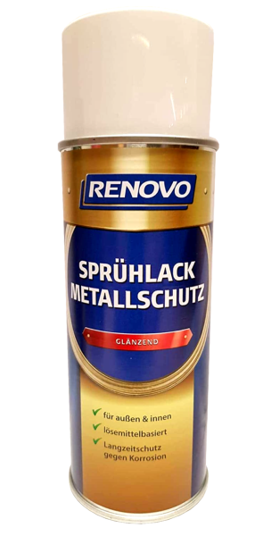 400ml Renovo Sprühlack Metallschutz glänzend Weiss