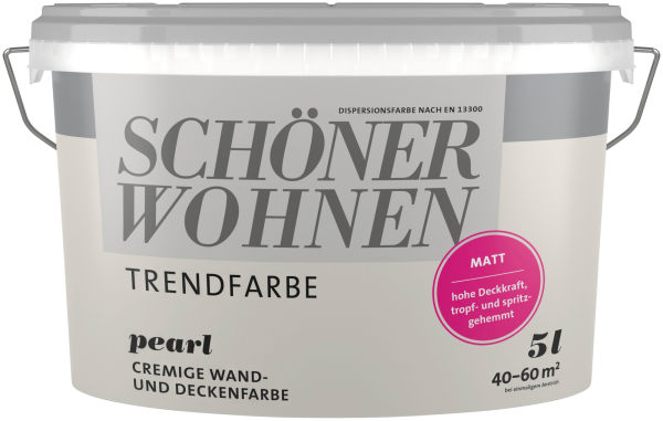 5L Schöner Wohnen -Trend Wandfarbe matt Pearl