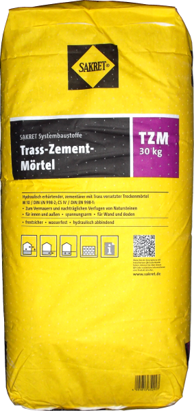 30kg Sakret Trass-Naturstein-Mörtel TZM