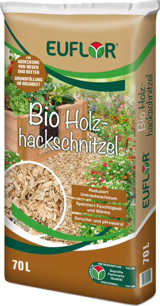 EUFLOR Bio Holzhackschnitzel 70 l Sack