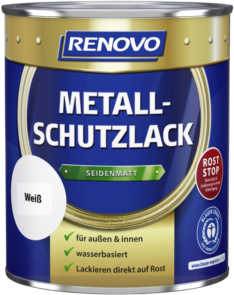 750ml Renovo Metallschutzlack sdm Weiss 0095