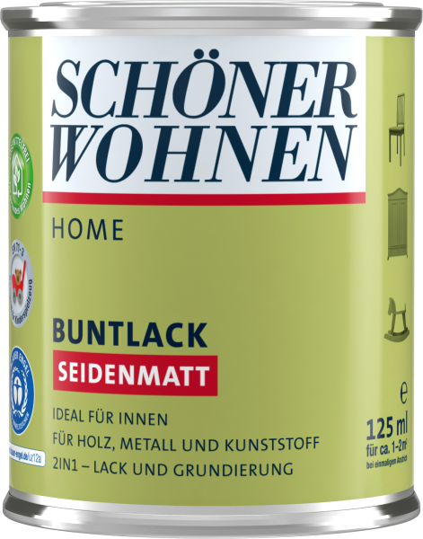 125ml Schöner Wohnen Home Buntlack seidenmatt, 0096 Altweiß