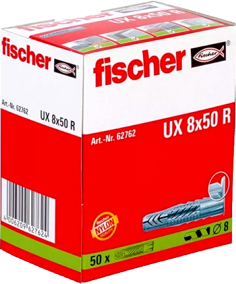 50 Stück Fischer Universaldübel UX 8 x 50 R