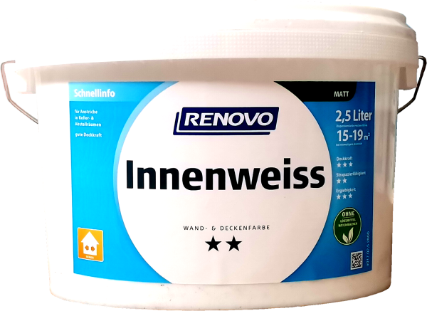 2,5 Liter Renovo Innenweiss matt