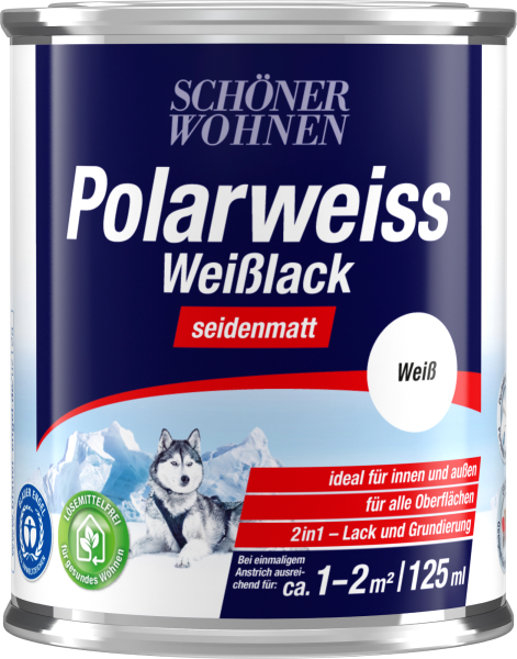 125ml Schöner Wohnen Polarweiss Weisslack seidenmatt