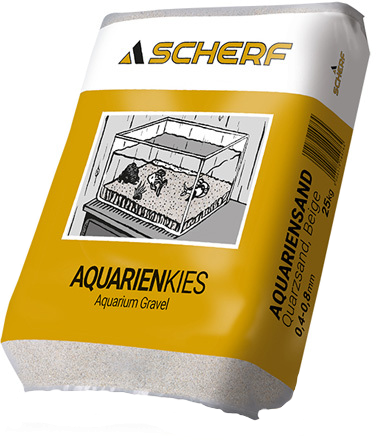 25Kg SCHERF-Aquarienkies (Quarzsand), 0,4-0,8 mm