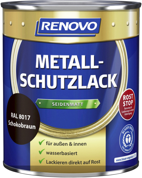 750ml Renovo Metallschutzlack sdm Schokobraun 8017