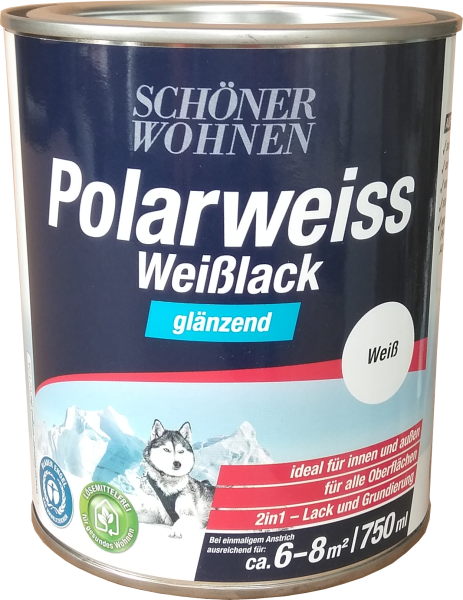 750ml Schöner Wohnen Polarweiss Weisslack glänzend