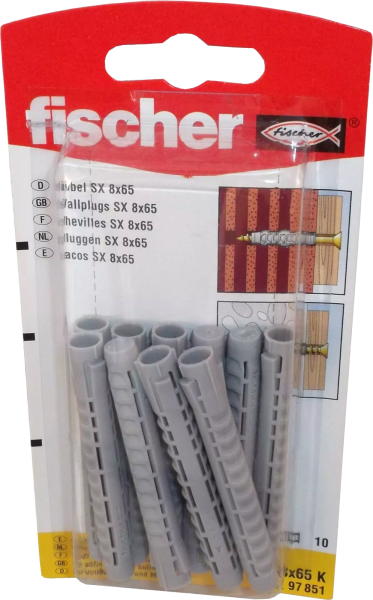 Fischer Universaldübel SX 8 x 65 K SB-Karte