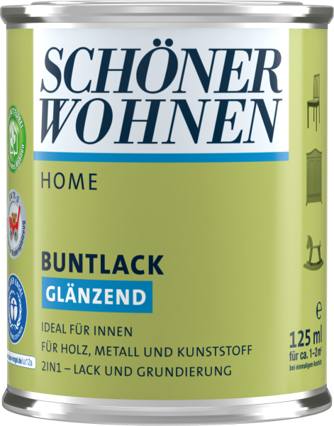125ml Schöner Wohnen Home Buntlack glänzend, RAL 7001 Silbergrau