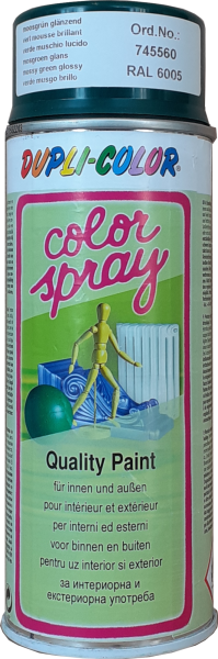 400ml DUPLI-COLOR Sprühlack Color Spray Moosgrün RAL 6005 glänzend,