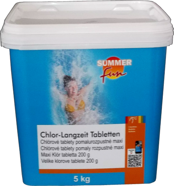 5kg Summer Fun Chlor-Langzeit Tablette 200g Eimer